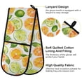 thumbnail image 4 of Dailycode Double Sided Oven Mitt with Loop Heat Resistant Kitchen Long Potholders 7" x 35" Citrus Fruits and Leaves, 4 of 6