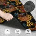 thumbnail image 3 of Kdxio Embroidery Chicken Rooster And Sunflowers Print Car Floor Mats Universal SUV Front Rear Floor Foot Mats 4-Piece Full Set with Non-Slip Rubber Backing Car Accessories for Most Cars, 3 of 7