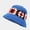 Blue, variant on Women Knit Bucket Hat Color Block Floral Foldable Wide Brim Fashion Cap