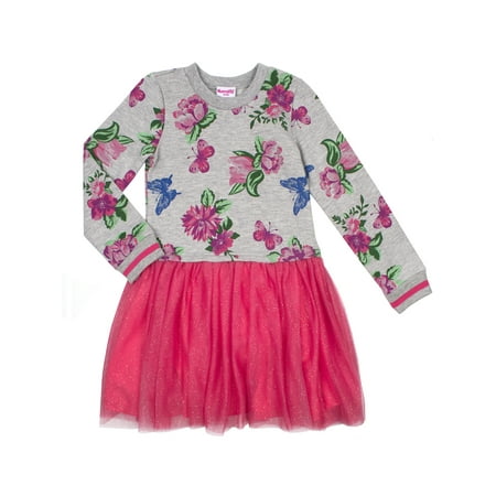 Nannette Long Sleeve Floral Sweatshirt & Tutu Dress (Toddler Girls)