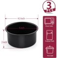 thumbnail image 2 of shiyou-4 Inch Mini Cake Pan Set of 3, Non-Stick Round Baking Cake Pans Tins for Small Tier Smash Cakes, Non-Toxic & Solid, Stainless Steel Core & Leak-Proof, Black, 2 of 4