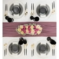 thumbnail image 4 of PLASTICPRO Pack of 30 Disposable Plastic Plates Fancy Dinner Plate Heavy Weight, Transparent Black With Gold Rim 9”, 4 of 8