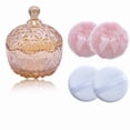 thumbnail image 1 of Set Powder Puff Qopoto de 5 piezas con recipiente de cristal ámbar, 1 of 5
