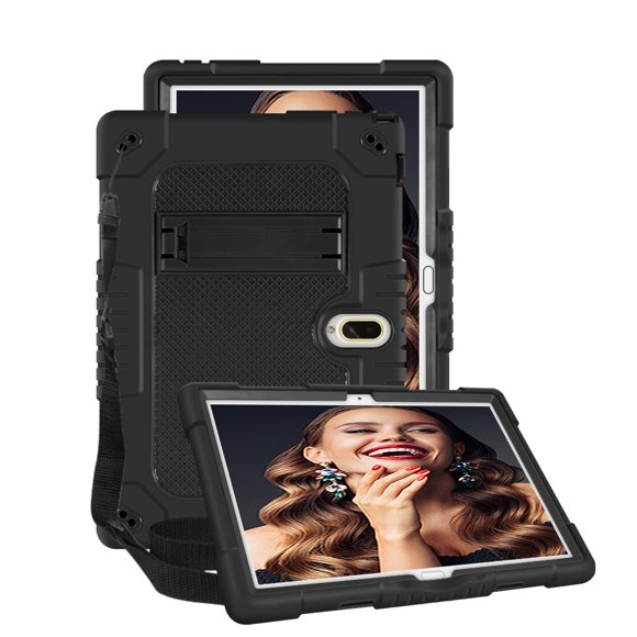 Mignova pour Étui de Tablette ZONKO K118/K116, Étui de Protection Antichoc Robuste pour Enfants pour Feonal K116/K118/MAGCH M210/M101/L21/MEIZE K116/K118/Xiashuanghu RS10/Kaktin Tablette 10 Pouces (Noir/noir)