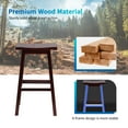 thumbnail image 3 of PayLessHere Bar Stools Set of 2 for Kitchen Counter Solid Wooden Saddle Stools 30-Inch Height Home Furniture Barstool, Brown, 3 of 7