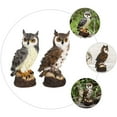 thumbnail image 5 of Owl Decor Figurine Animal Garden Statue Horned Patio Yard Sculpture Resin Accent Fake Tree Bird Sculptuer Decorative, 5 of 9