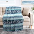 thumbnail image 1 of Couverture Matelassée pour Lit Canapé Sofa, Motif Boho Chic, 60X78 Pouces, 1 of 8