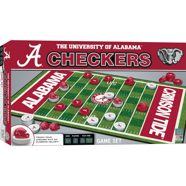 MasterPieces Officially licensed NCAA Alabama Crimson Tide Checkers Board  Game for Families and Kids ages 6 and Up - Walmart.com