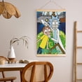 thumbnail image 5 of Rick And Morty Wooden Shaft Hanging Poster Home Decor Poster Wall Art Painting For Living Room Bedroom 20"X30", 5 of 7