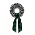 thumbnail image 2 of Christmas Wreath Sash for Front Door, Green Plaid Burlap Ribbon Xmas Holiday Wreath Accessories for Thanksgiving New Year Decorations, 2 of 10