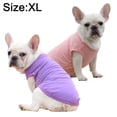 thumbnail image 2 of 2 piezas de verano para mascotas, transpirable, de manga corta, chaleco sólido para perros, ropa de algodón para mascotas 1389, 2 of 6