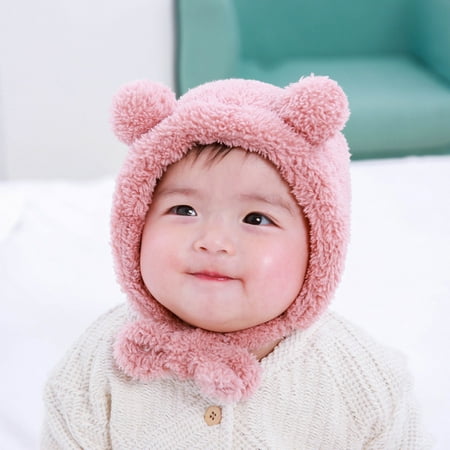 

Relanfenk Baby Hats Toddler Girls Boys Warm Winter Beanie Cute Bear Ear Plush Cap PK Hat