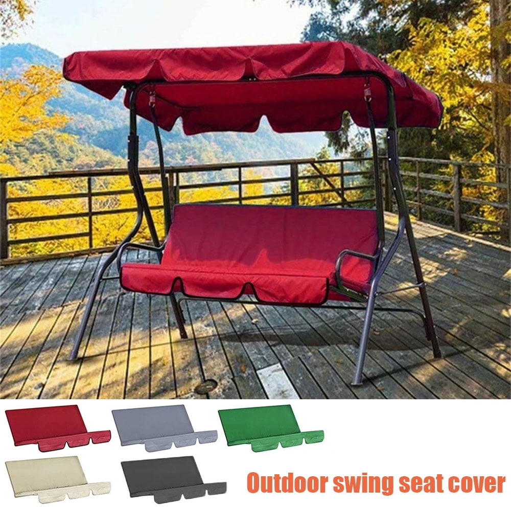 3 Seats Swing Cover Chair Waterproof Cushion Patio Garden Outdoor Replacement 