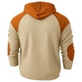 thumbnail image 3 of Men’s Sweatshirts Long Sleeve Pullover Patchwork Plaid Hoodie Casual Top, 3 of 5