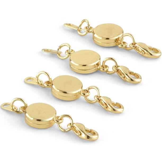 Collections Etc Easy On Off Jewelry Clasps Set of 4, Gold