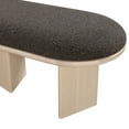 thumbnail image 4 of Meridian Furniture Wilshire Brown Boucle Fabric Bench, 4 of 9