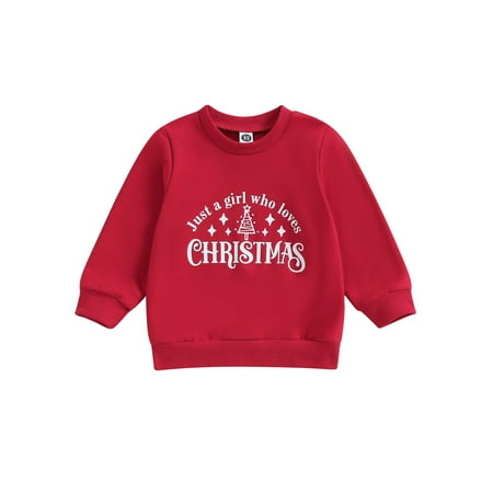 

Bagilaanoe Toddler Baby Girl Boy Christmas Sweatshirt Long Sleeve Print Pullover 9M 12M 24M 3T 4T 5T Kids Fall Loose Tee Tops