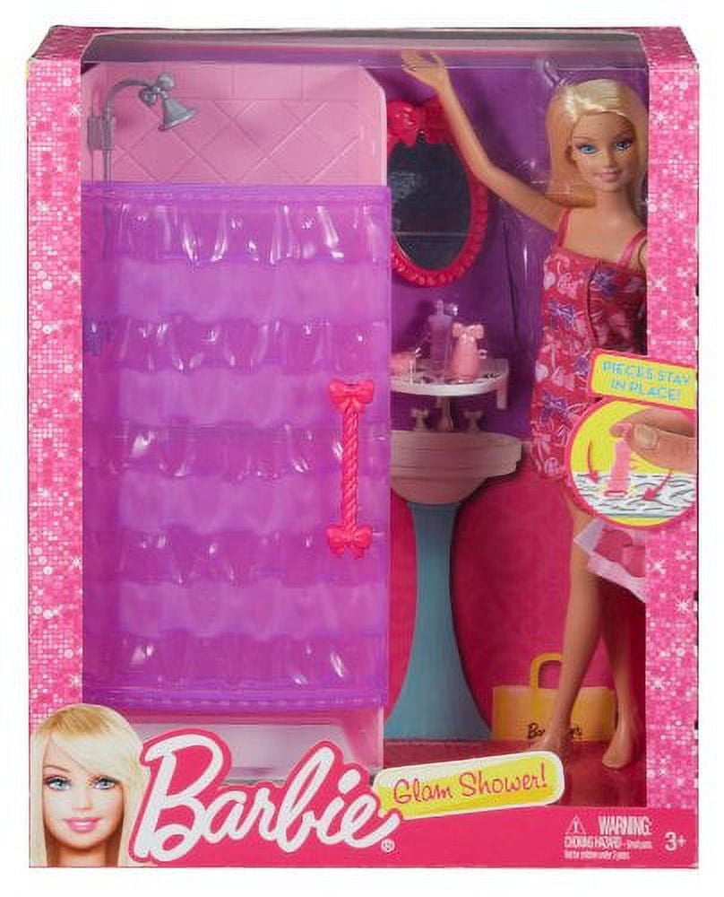 Barbie Glam Shower Playset Includes Doll Shower Accessories
