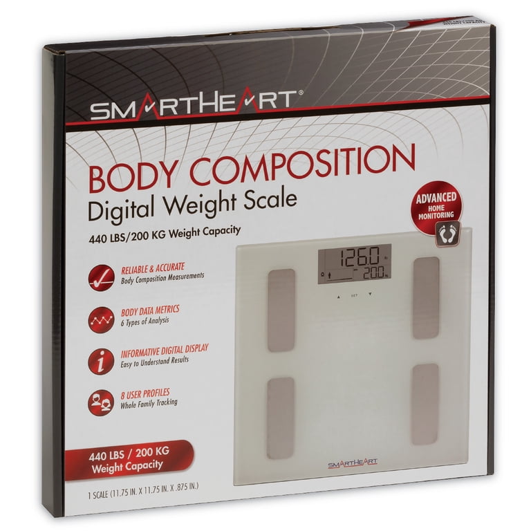 SmartHeart Body Composition Scale, 440 lb Capacity photo 2