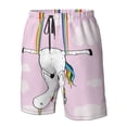 thumbnail image 5 of Kdxio Aerial Yoga for Unicorn Pattern Mens Casual Shorts - Drawstring Summer Beach Sports Shorts for Men, 5 of 9