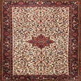 thumbnail image 1 of Ahgly Company Machine Washable Indoor Square Traditional Light French Beige Brown Area Rugs, 5' Square, 1 of 7