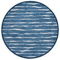 thumbnail image 3 of SAFAVIEH Cottage Alex Striped Indoor/Outdoor Area Rug, Blue, 6'7" x 6'7" Round, 3 of 4