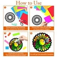 thumbnail image 3 of Juego de 24 pegatinas atrapasoles de papel con efecto de vidrieras de girasol para ventanas, para puertas de interior, 3 of 8