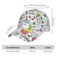 thumbnail image 2 of Pofeuu Fun Animal with Unicorn Print Adult Adjustable Embroidered Graphic Baseball Hat for Men and Women, 2 of 6