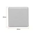thumbnail image 2 of Standard Plastic Square Aluminum Extrusion End Cap Gray White 40x40mm 24pcs, 2 of 5