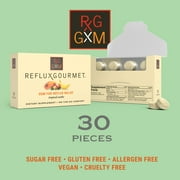Reflux Gourmet Tropical Soothe Gum Alginate Therapy Sodium Bicarbonate Gum for Acid Reflux، Oral، Cognitive، and Digestive Support، Natural with Ginger، Celeriac، Aloe، Sugar Free، Gluten Free، Vegan