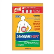 Salonpas Hot Capsicum Pain Relief Patches, 3 Ea, 6 Pack