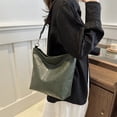 thumbnail image 3 of JUYGO Retro Commute Large -Capacity Bag Female Spring And Summer New Simple Casual Barrel Bag Fashionable Shoulder Bag, 3 of 9