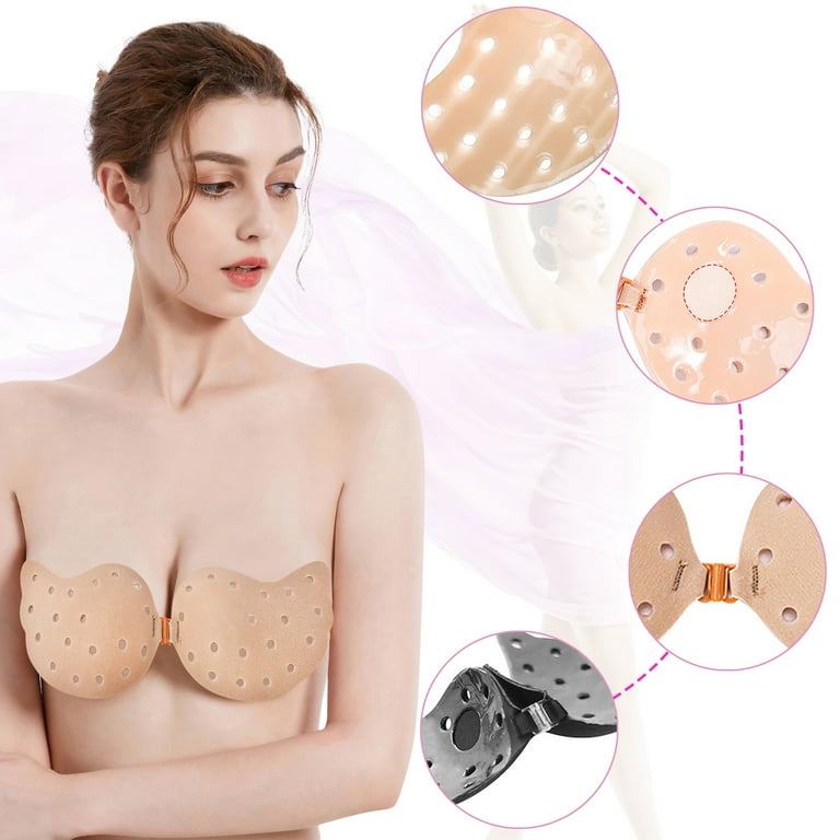 Bra Breathable Strapless Bra Adhesive Push Up Backless Bras For Women 