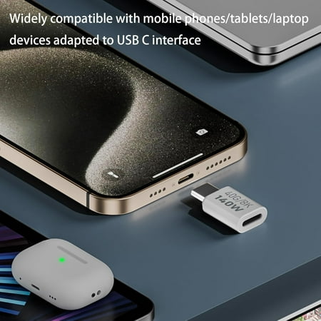 

SHZNSJWDKJ Fast High Speed USB Type C Extender Adapter for Smart Phones Tablets Laptops 140w PD 90 Degree Right Angle Male to Female 8k 60hz Charger Adapter