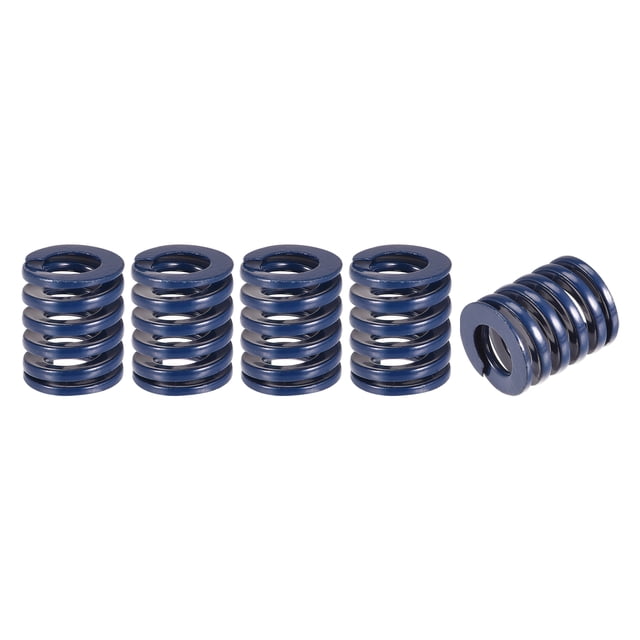 Unique Bargains Die Spring 5 Pack 14mm OD 20mm Long Spiral Stamping Light Load Compression Die Springs, Blue