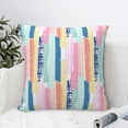 thumbnail image 6 of YFYANG Square Decorative Throw Pillow Case (Without Pillow Insert), Watercolor Stripes Graffiti Bedroom Sofa Car Cushion Cover, 16"x16", 6 of 9