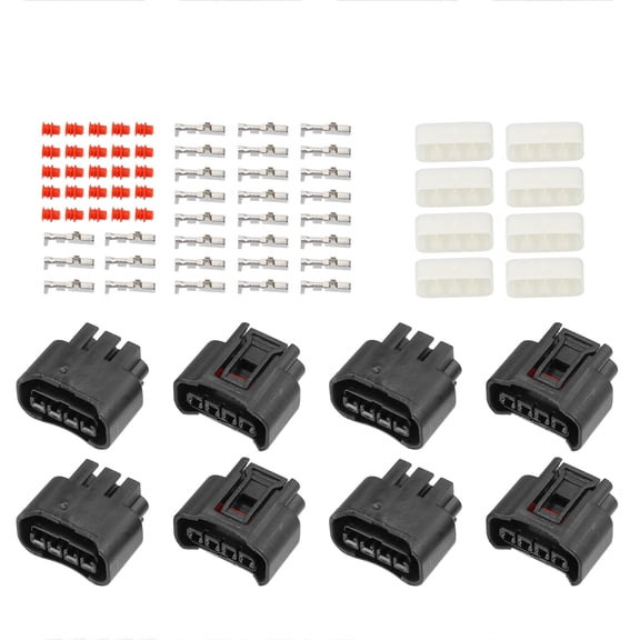 Unique Bargains 8 Set 4 Pin No.9098011885 Ignition Coil Connector Adapter Plug Clip Kit Replaces for Scion XB 2004-2006