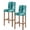 Green, variant on Teal Bar Stool Covers Set of 2, Retro Oil Painting Modern Abstract Art Aesthetics Stretch Washable Bar Chair Covers with Backs, Removable Pub Counter Height Chair Cover for Kitchen Dining Room Cafe