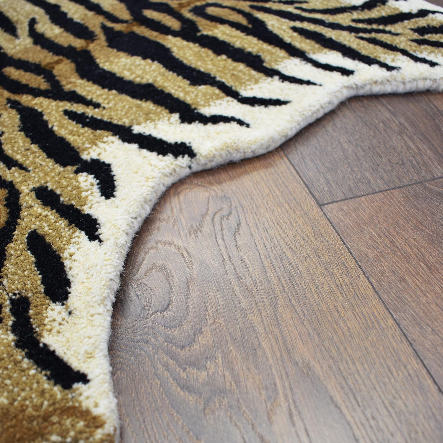 Tapis de chiffon touffeté à la main à imprimé animal Fabstyles pour salon, couloir, patio