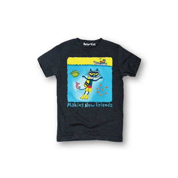Pete The Cat - Making Friends Multi - Toddler Short Sleeve Graphic T-Shirt
