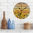 thumbnail image 3 of GZHJMY Sunflower Wall Clock Vintage Round Bee Silent Non Ticking Battery Operated Accurate Colorful Arabic Numerals Design Home Decorative for Kitchen Living Room Bedroom Office(10 Inch), 3 of 6