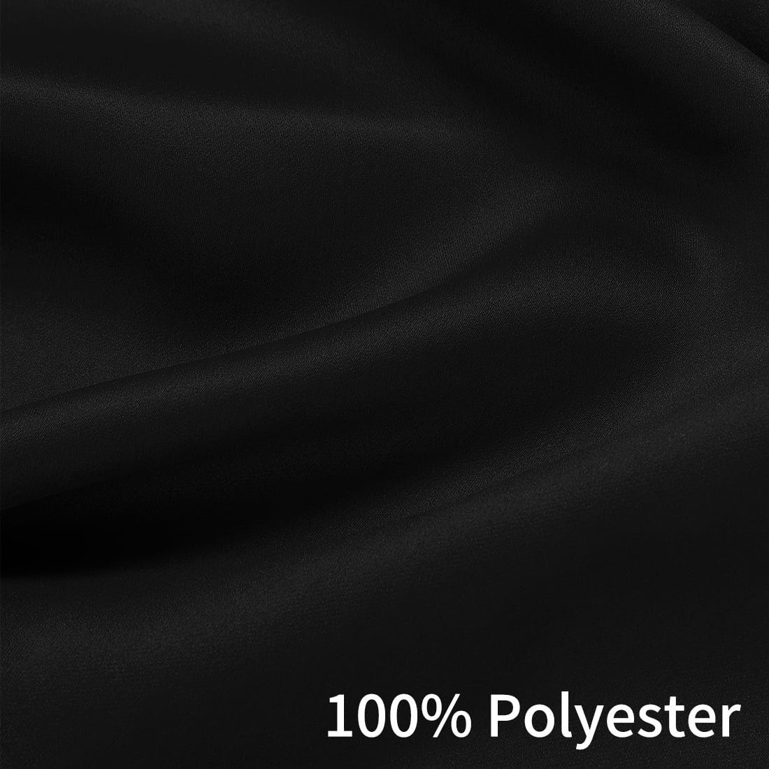 Unique Bargains Blockout Window Darkening Gorgeous Grommet Curtain Panels Set of 2 Black 52" x 63"