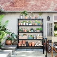 thumbnail image 3 of M MZG 5-Tier Industrial Heavy Duty Storage Shelf, 3500lbs Capacity, 25.4mm Thick Carbon Steel, Black Garage & Warehouse Rack, Black 17.7" D x 59" W x 70.86" H, 3 of 7