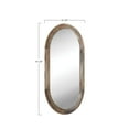thumbnail image 2 of Creative Co-Op Oval Wood Framed Wall Mirror, Natural, 2 of 8