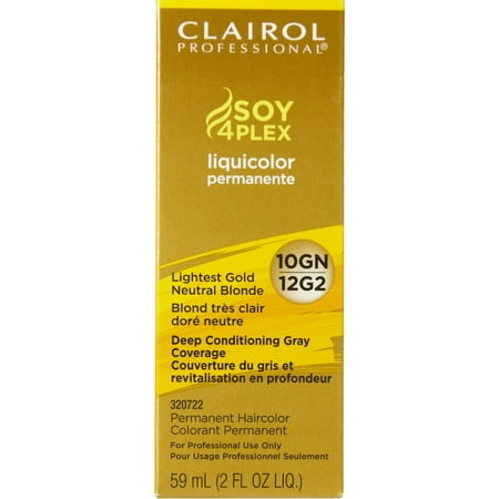 Clairol Professional Soy4plex Liquicolor Permanent Hair Color, Lightest Gold Neutral (Best Professional Permanent Hair Color)