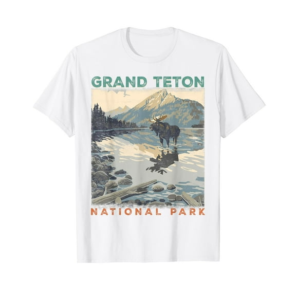 Grand Teton National Park Short Sleeve White T-Shirt
