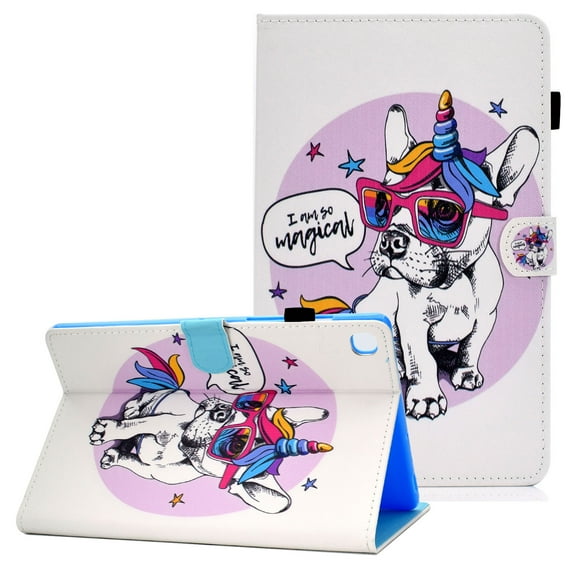 Allytech Galaxy Tab A7 10.4" Case T500 T505, Premium PU Leather Folio Flip Cover Stand Cards Slots Pencil Holder Wallet Case for Samsung Galaxy Tab A7 10.4" 2020 SM-T500 T505 T507,Dog