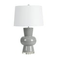 thumbnail image 2 of Benzara BM188184 Single Gourd Ceramic Table Lamp with Flared Round Shade - Gray & White - 17 x 17 x 28 in., 2 of 2