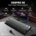 thumbnail image 2 of ATTACK SHARK X68HE PRO Rapid Trigger Wireless Gaming Keyboard and X11 Mouse, 8K Polling Rate,Hall Effect Magnetic Switch Keyboard, Tri-mode Mouse with Magnetic Charging Dock, 22000 DPI for PC Mac, 2 of 13