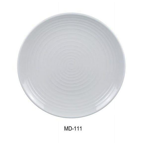 Yanco MD-111 10.5 in. Milando Round Plate - Melamine, White - Pack of 24